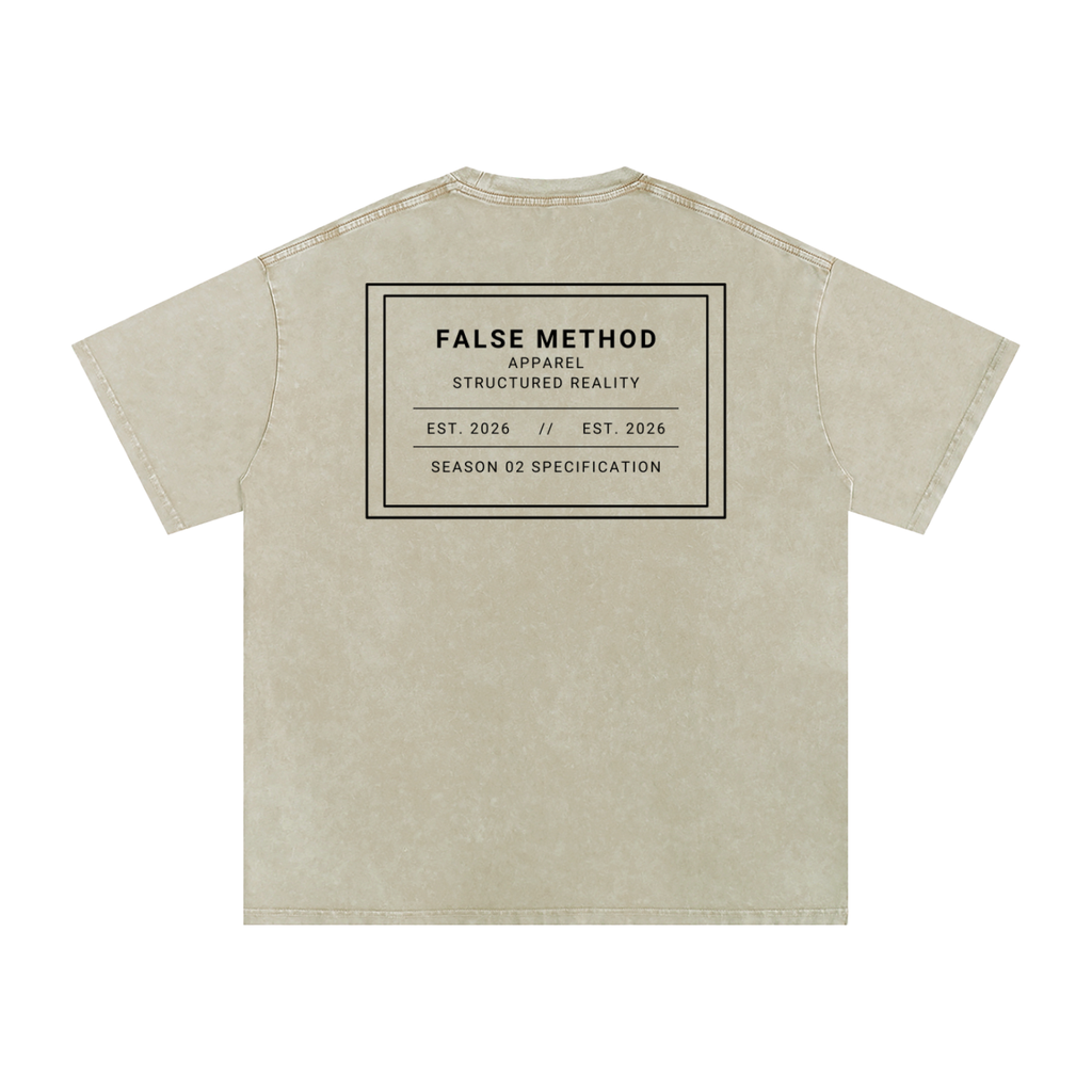 [Khaki Ash] Founders Club snow washed t-shirt, back