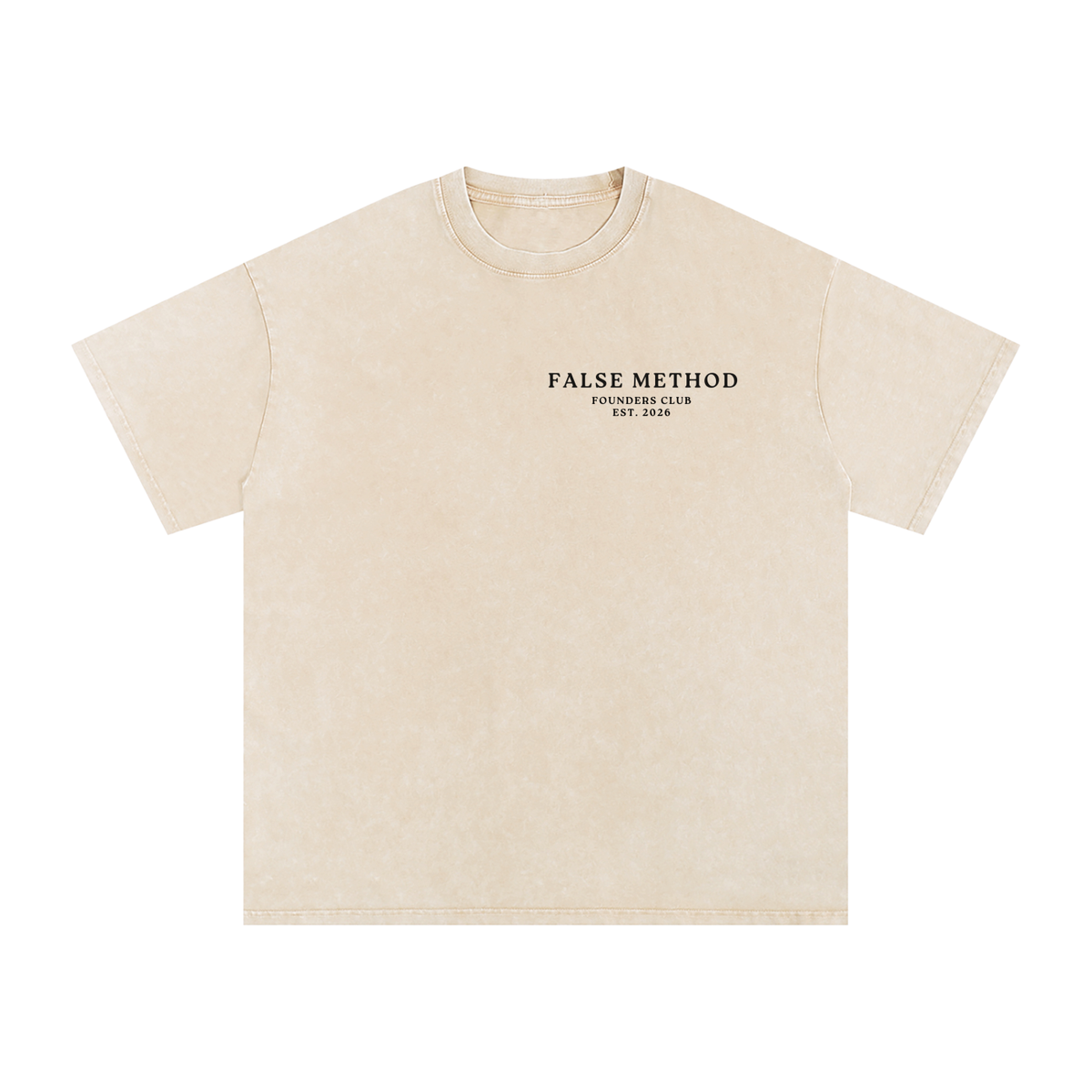[Apricot] Founders Club snow washed t-shirt, front