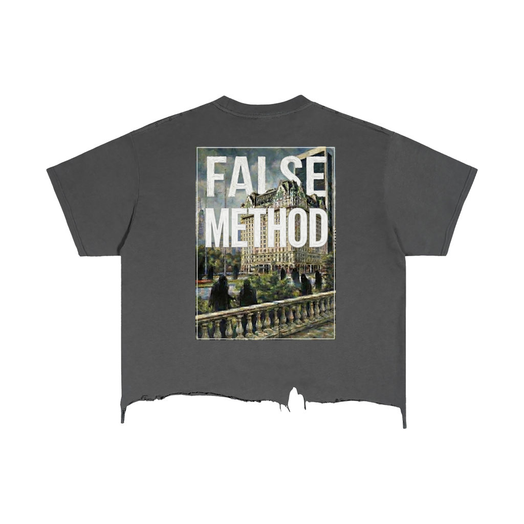[Gray] Midnight Vigil distressed t-shirt, back