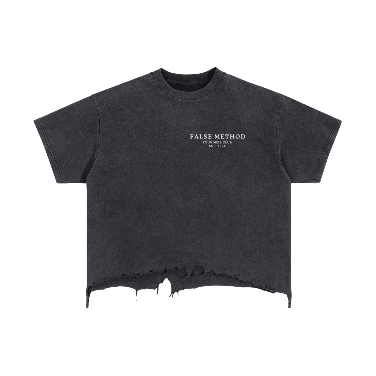 [Black] Midnight Vigil distressed t-shirt, front