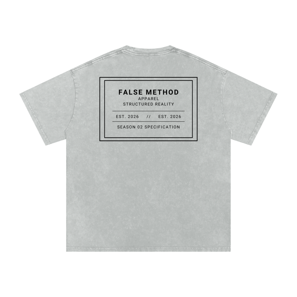 [Light Gray] Founders Club snow washed t-shirt, back