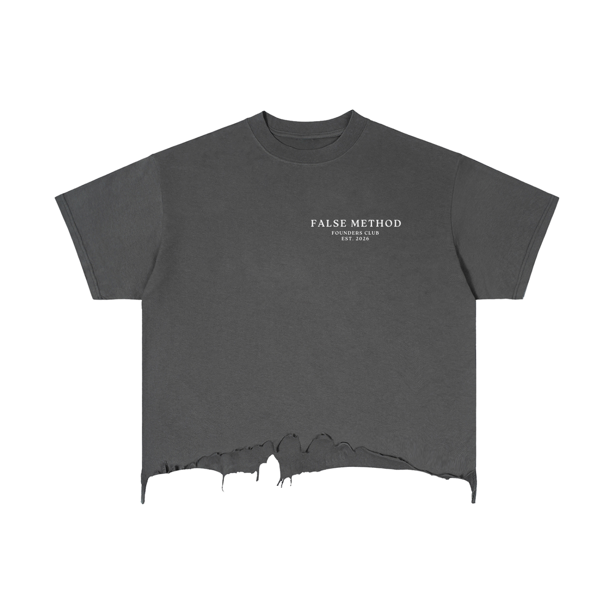 [Gray] Midnight Vigil distressed t-shirt, front
