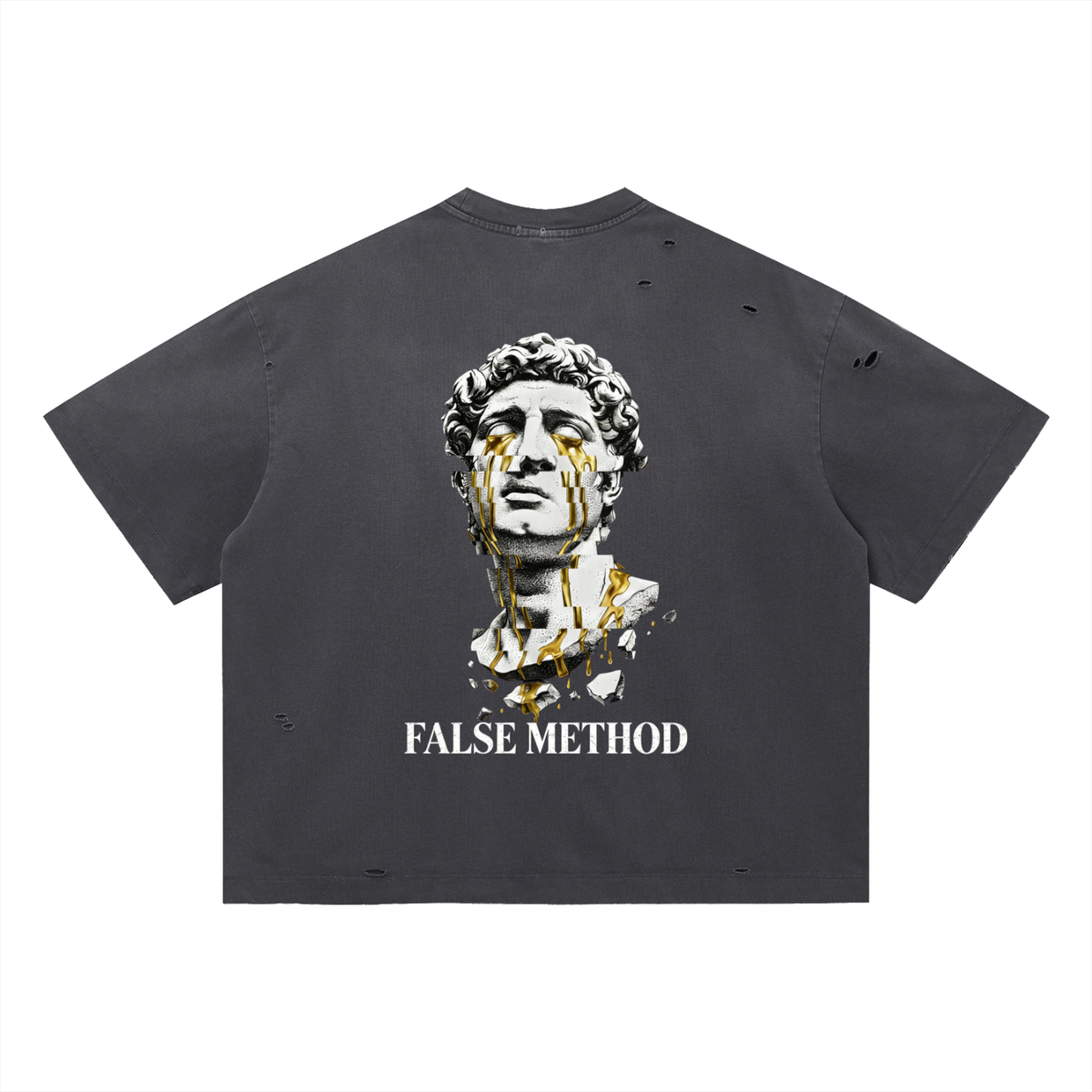 [Dark Gray] The Sovereign S-02 distressed t-shirt, front